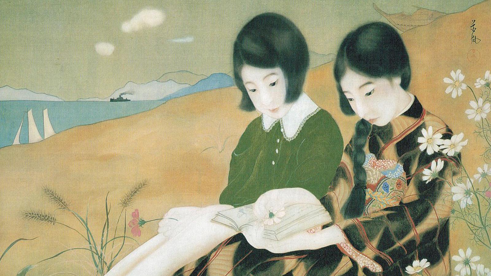 Kafu, Two Girls by the Sea (1920s)